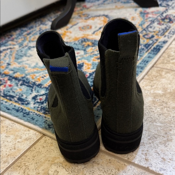Rothy's Olive Green Knit The Lug Boots Sz 7 - Picture 5 of 9